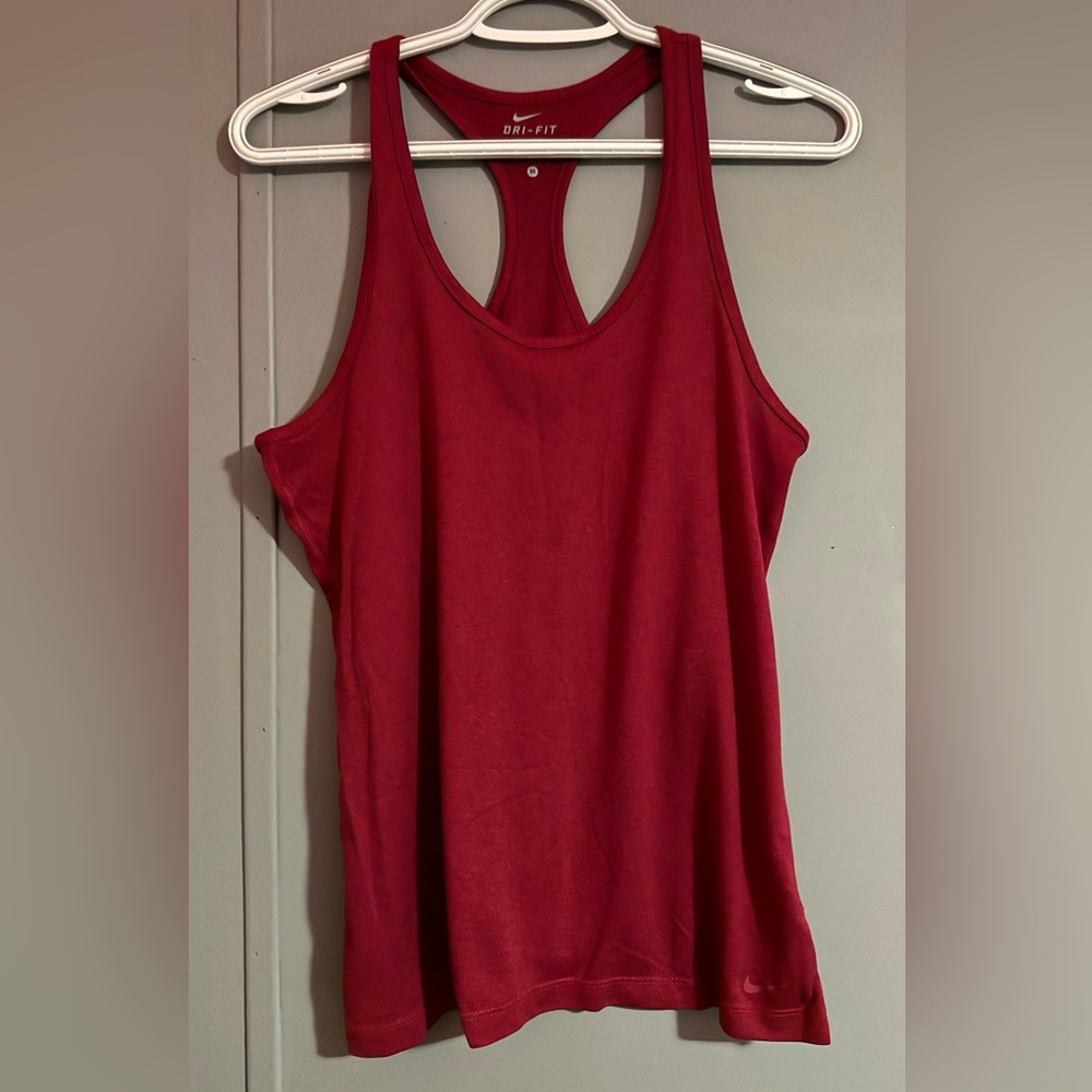Nike Red Sleeveless Racerback Tank Top